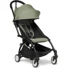 BABYZEN Kinderwagen YOYO2 6+ Black Mit Textilset Olive 5