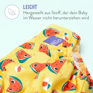 Bambino Mio Schwimmwindel Wiederverwendbar, Neon Haifisch 17