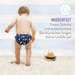 Bambino Mio Schwimmwindel Wiederverwendbar, Neon Haifisch 21