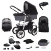 Bebebi Bellami | 4 In 1 Kinderwagen Komplettset | ISOFIX Basis | Hartgummireifen Bellagrigio 5