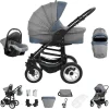 Bebebi Florenz | 3 In 1 Kombi Kinderwagen Set | Luftreifen Da Vinci Blue Black 5