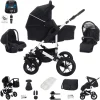 Bebebi Florida | 4 In 1 Kinderwagen Komplettset | ISOFIX Basis | Hartgummireifen Floblack 5