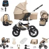 Bebebi Florida | 4 In 1 Kinderwagen Komplettset | ISOFIX Basis | Hartgummireifen Flocream 7