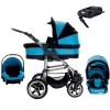 Bebebi London | 4 In 1 Kinderwagen Komplettset | ISOFIX Basis | Luftreifen Piccadilly 7