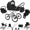 Bebebi Loving | 3 In 1 Kombi Kinderwagen Set | Nostalgie Kinderwagen Black Ardent Peak 5