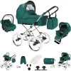 Bebebi Loving | 3 In 1 Kombi Kinderwagen Set | Nostalgie Kinderwagen Green Tender Peak 7