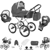 Bebebi Loving | 3 In 1 Kombi Kinderwagen Set | Nostalgie Kinderwagen Grey Ardent 7