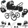 Bebebi Loving | 4 In 1 Kinderwagen Komplettset | ISOFIX Basis | Nostalgie Kinderwagen Black Ardent 5