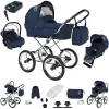 Bebebi Loving | 4 In 1 Kinderwagen Komplettset | ISOFIX Basis | Nostalgie Kinderwagen Blue Ardent Peak 7