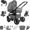 Friedrich Hugo Berlin | 4 In 1 Kombi Kinderwagen + ISOFIX | Luftreifen Grey And Light Grey Night 5