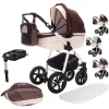 Friedrich Hugo Mandala | 4 In 1 Kinderwagen Komplettset | ISOFIX Basis | Luftreifen Caffè Lungo 5