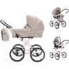 Friedrich Hugo Natureline | 3 In 1 Kombi Kinderwagen Set | Öko Nostalgie Kinderwagen Delphine Creme 7