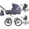 Friedrich Hugo Natureline | 3 In 1 Kombi Kinderwagen Set | Öko Nostalgie Kinderwagen Hugo Stone Creme 5