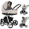 Friedrich Hugo Organico | 3 In 1 Kombi Kinderwagen Set Nature Mix Beige – Gestell Wei 5