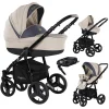 Friedrich Hugo Organico | 4 In 1 Kinderwagen Komplettset | ISOFIX Basis Nature Mix Beige – Gestell Sch 7